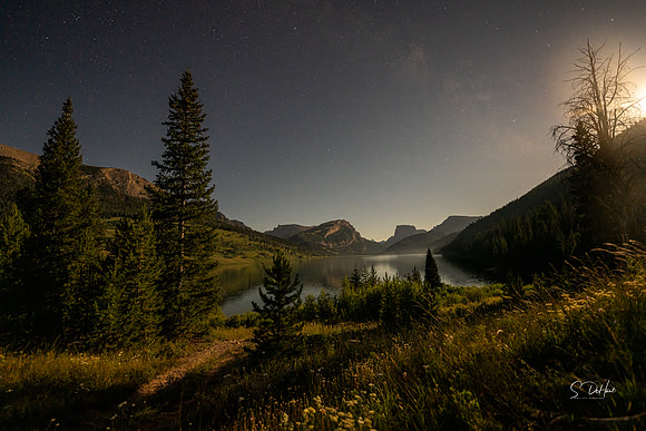Moon Light On Green River Lake, Wind River Range, Wy _DSC4931