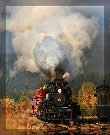 Steam Train at Sumpter Valley Railroad - Sumpter, Oregon