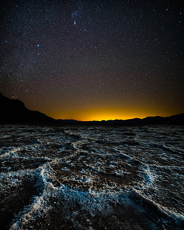 Bad Water at Death Valley At Night