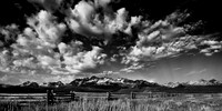 The Sawtooth Mountains with clouds