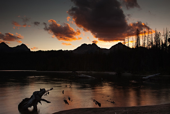 Sunset at Red Fish Lake