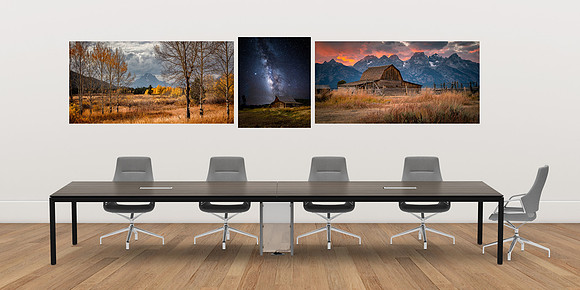 Empty Room White wall and wood  brown floor, 3d render Illustrat