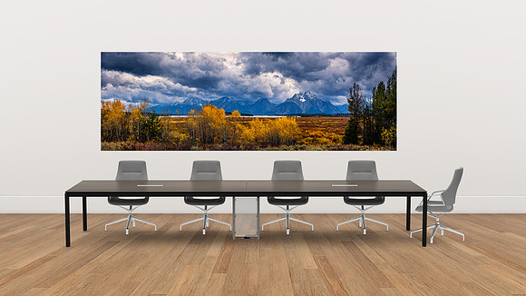 Empty Room White wall and wood  brown floor, 3d render Illustrat
