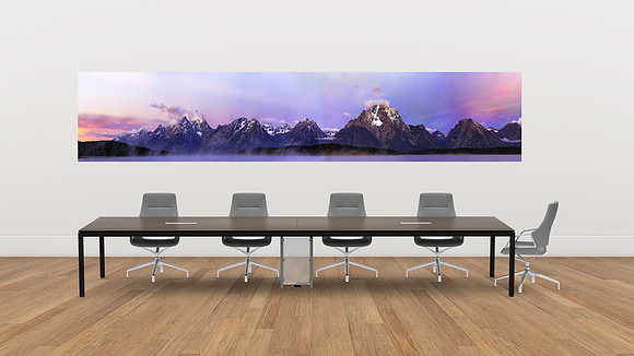 Empty Room White wall and wood  brown floor, 3d render Illustrat