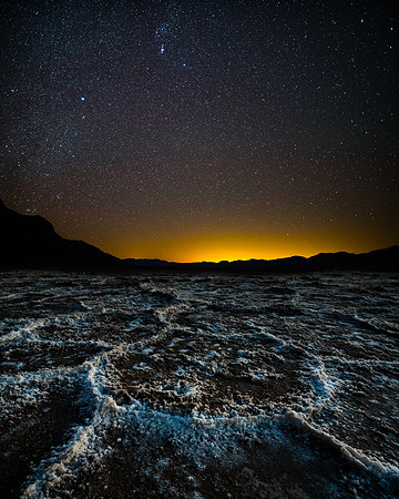 Bad Water at Death Valley At Night