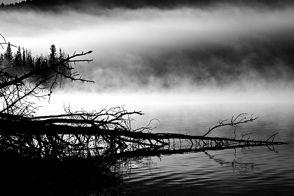 Early Morning Fog on Stanley Lake