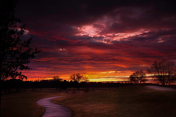 Sunset off the Back Nine - Eagle, Idaho